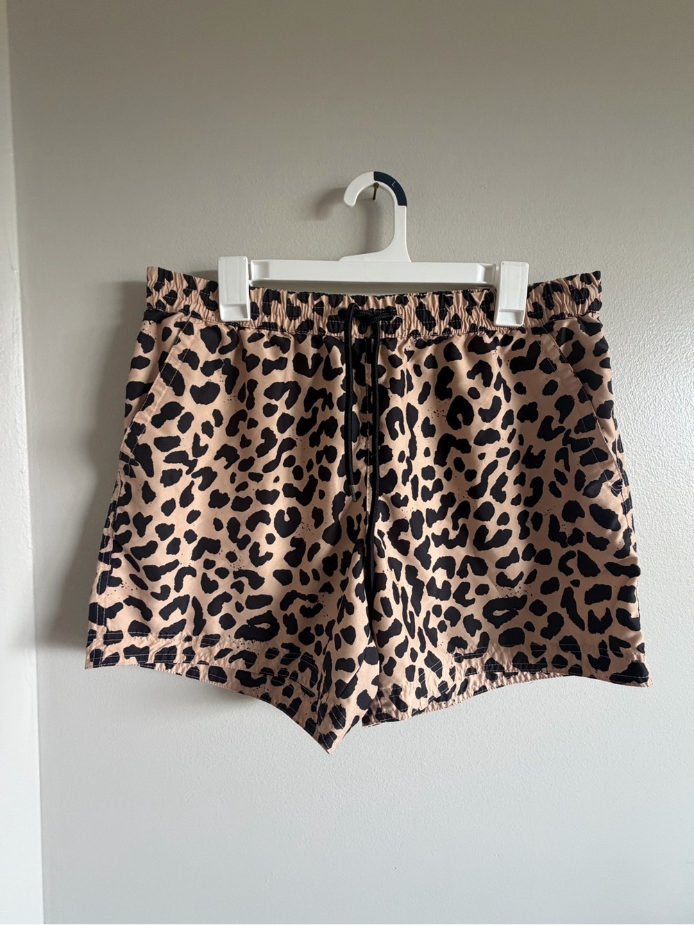 South Beach Leopard Print Swim Shorts Size XL